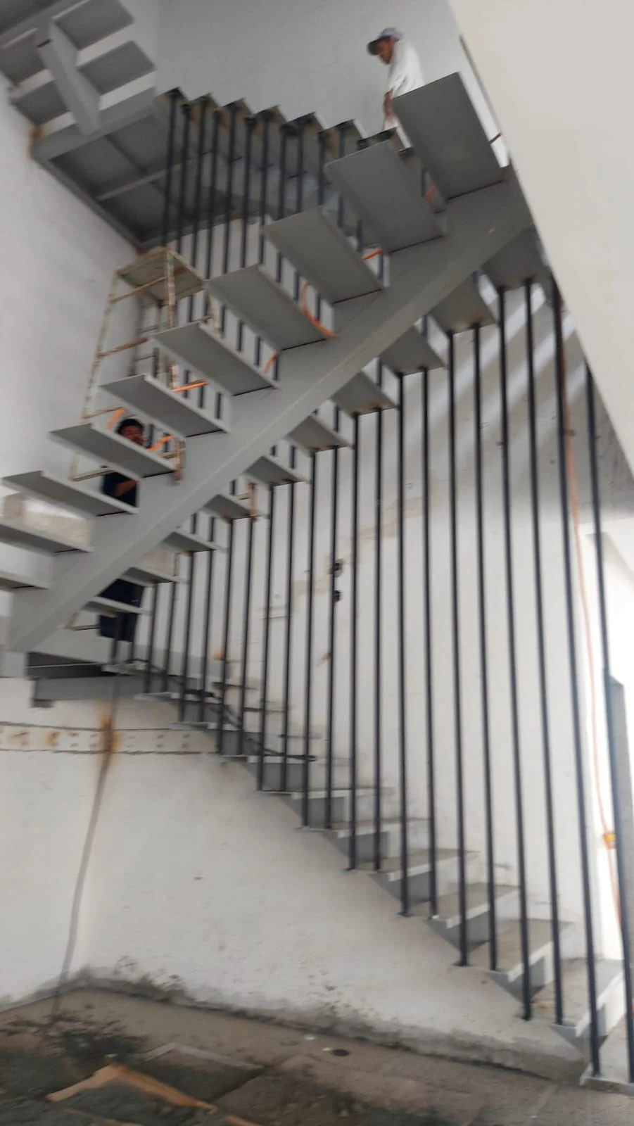 Staircase railing detail