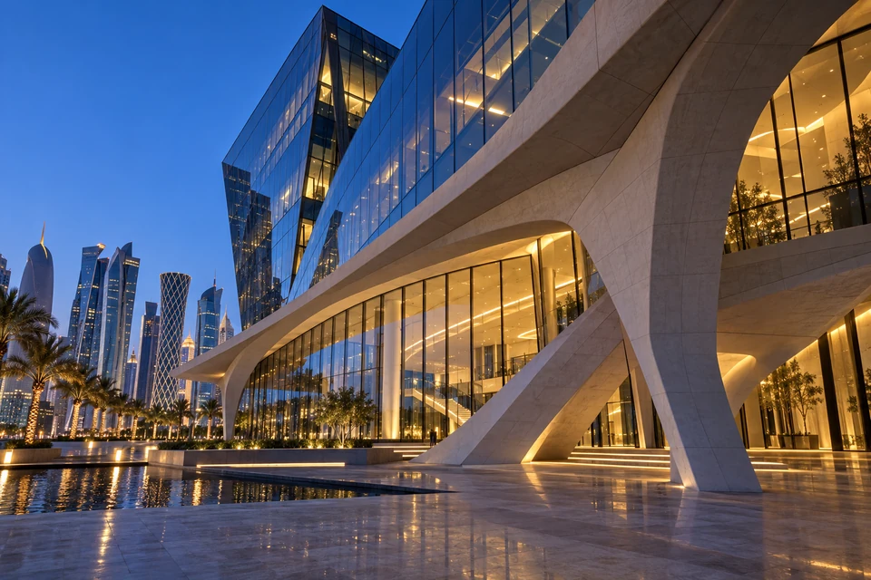 Architectural perspective in Qatar