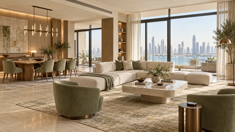 Illustrative UAE building and interior scene