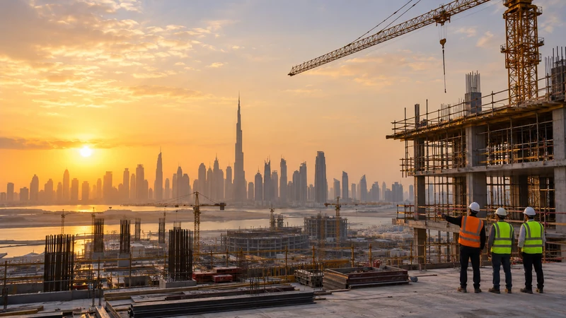 Construction skyline and project site