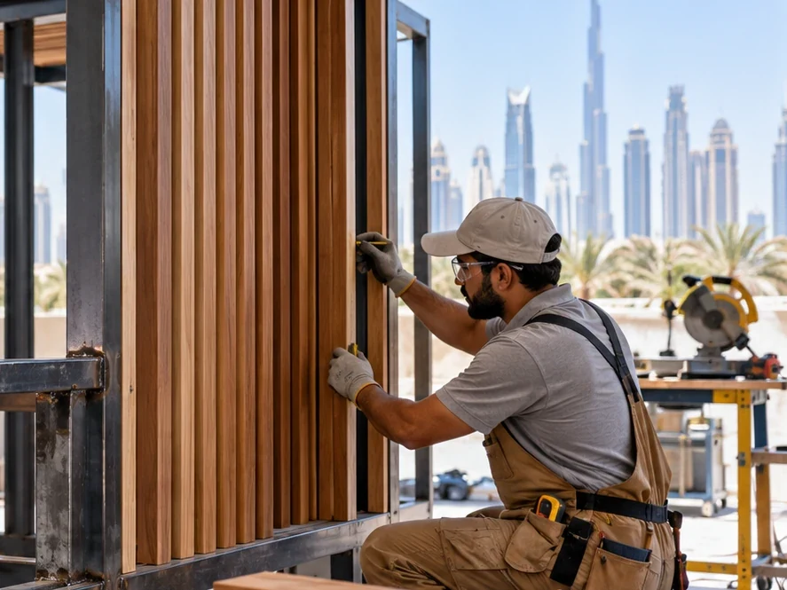 Carpentry wood flooring works — relevant technical service photograph