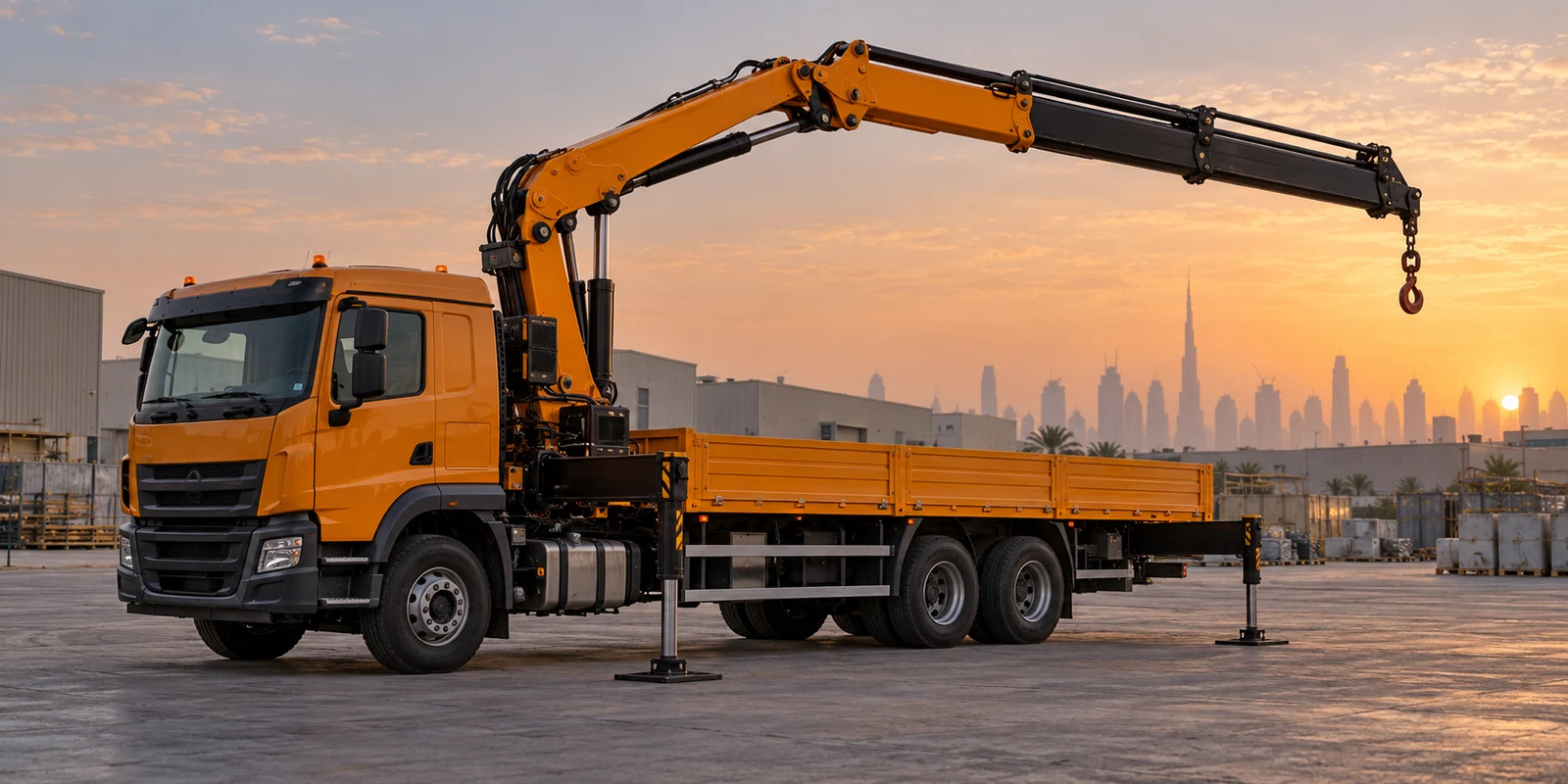 Representative crane truck in a UAE industrial setting