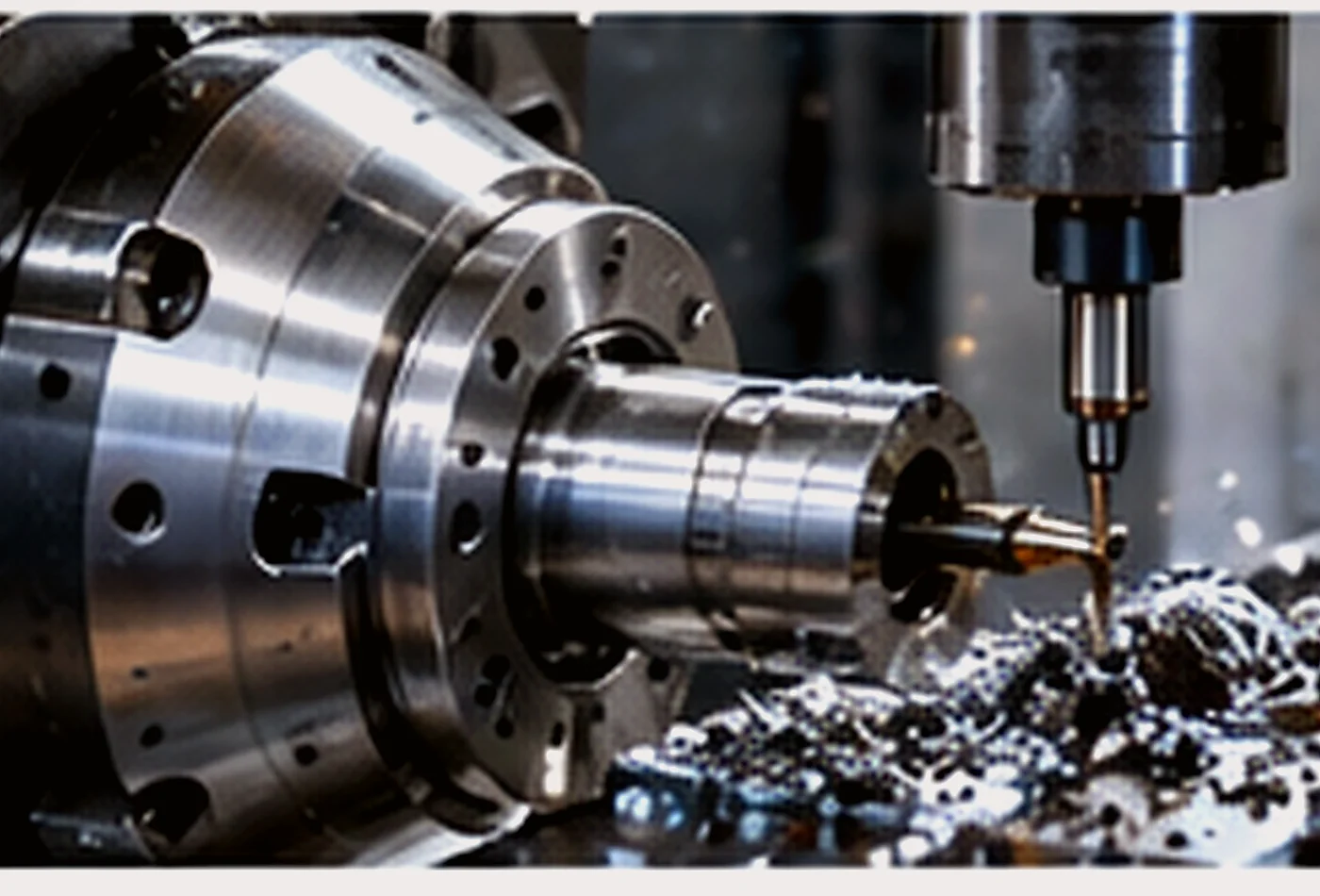 CNC-machined shaft and sleeve work
