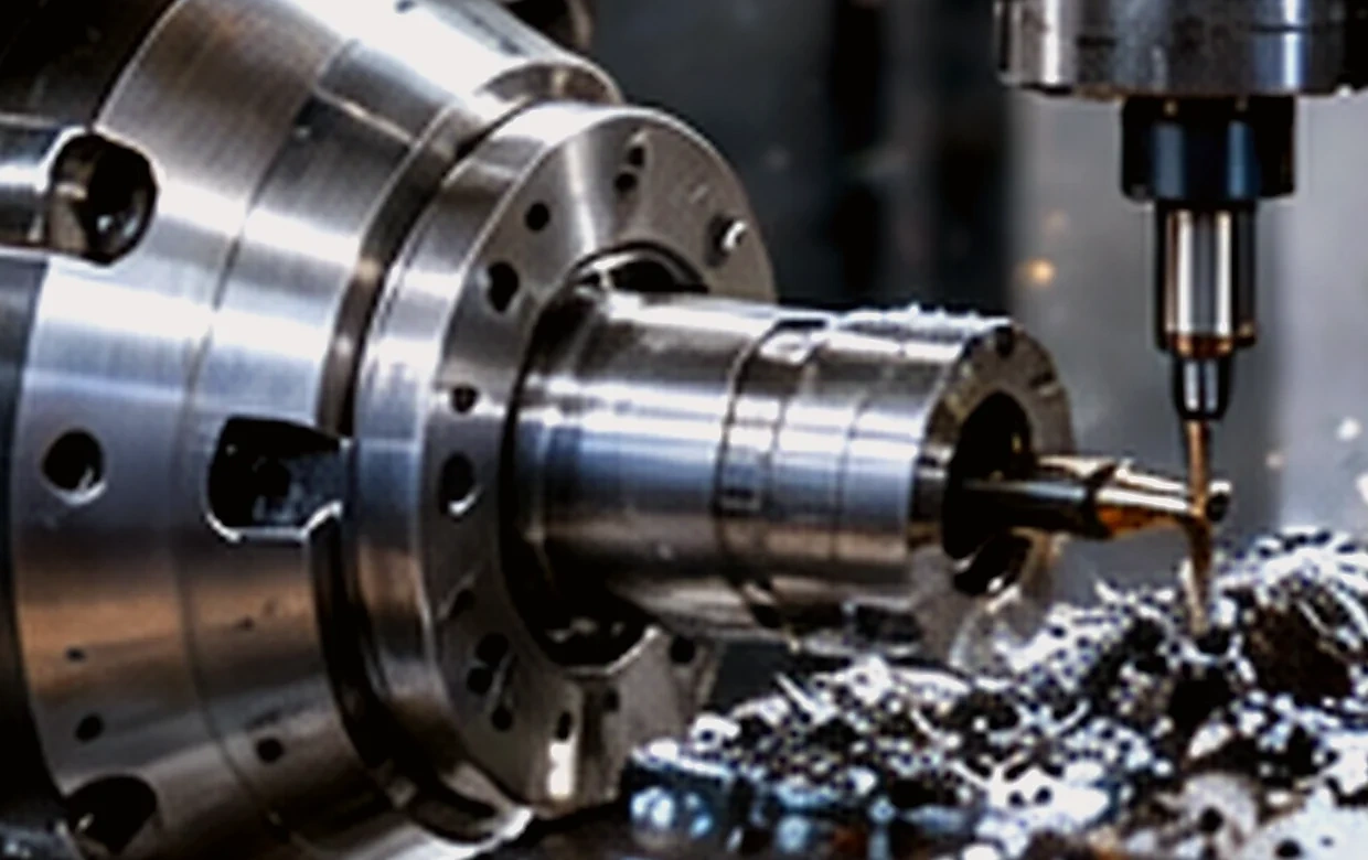Heavy crusher shaft and hub components