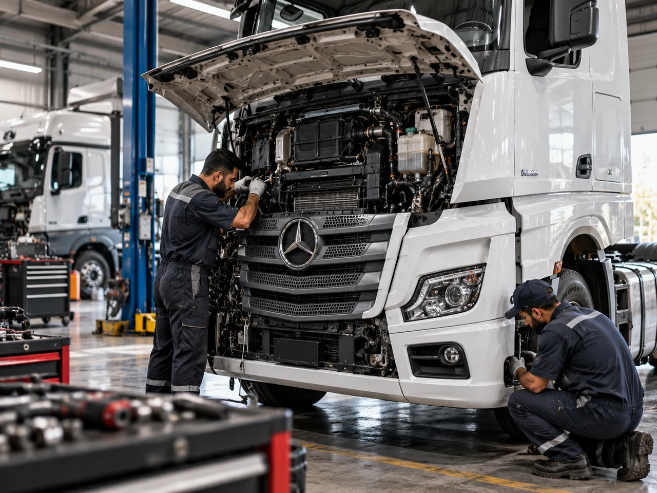 Truck engine service