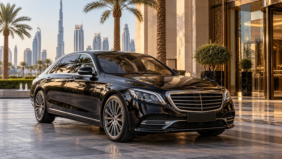 Illustrative luxury chauffeur vehicle
