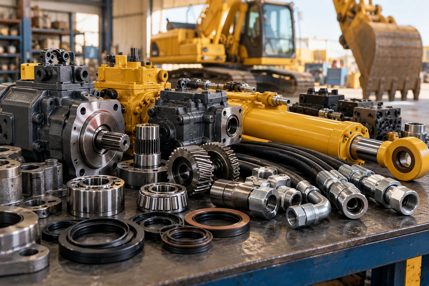 Representative hydraulic and drivetrain components