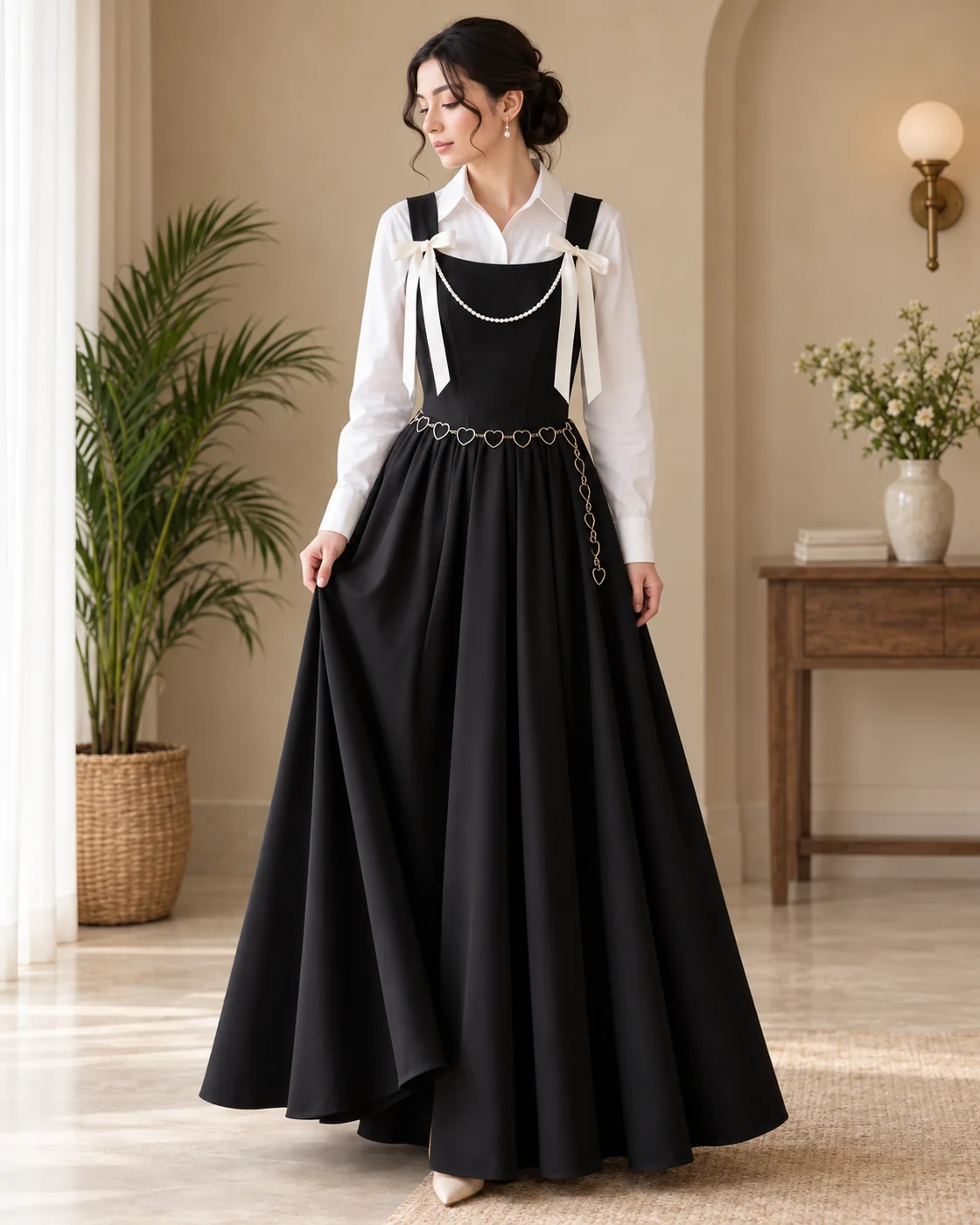 Black set front view