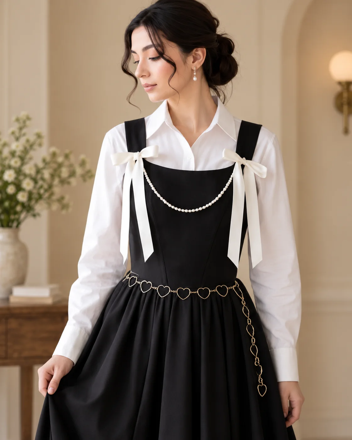 Black outfit detail