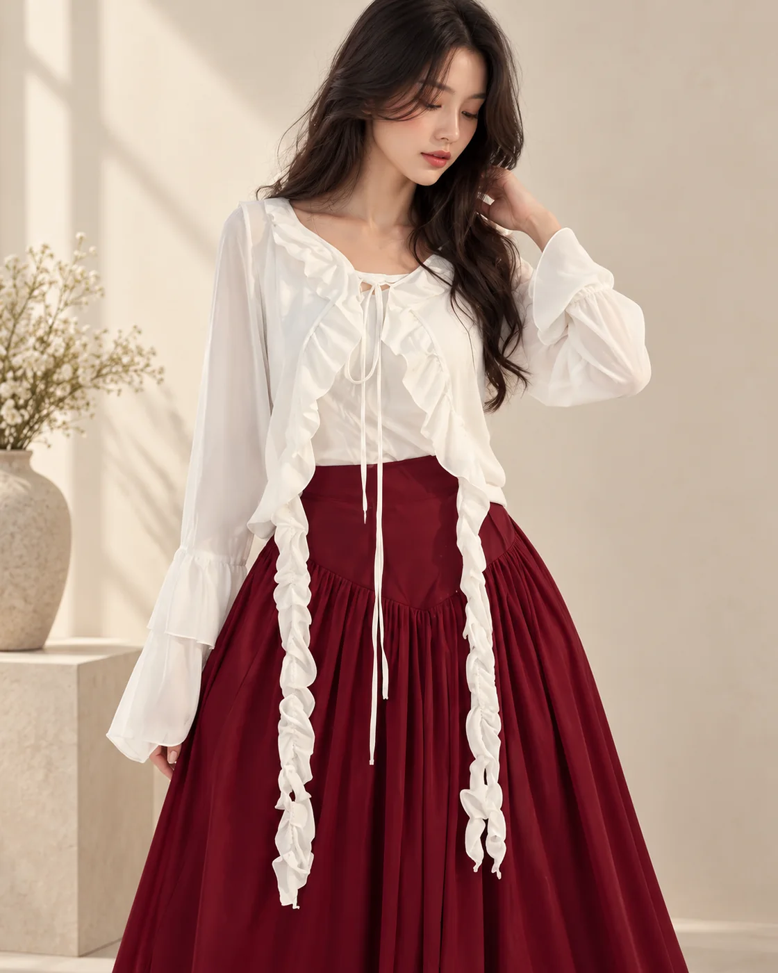 Maroon look detail