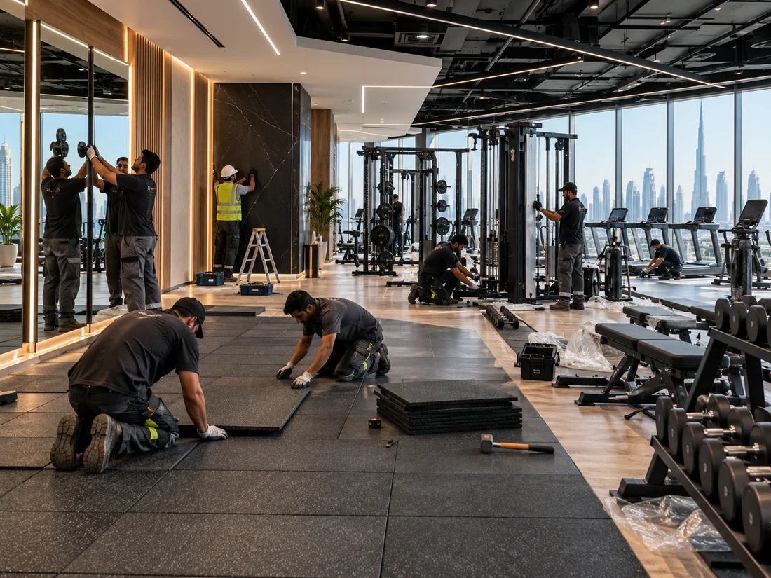 Gym renovation and equipment installation in Dubai