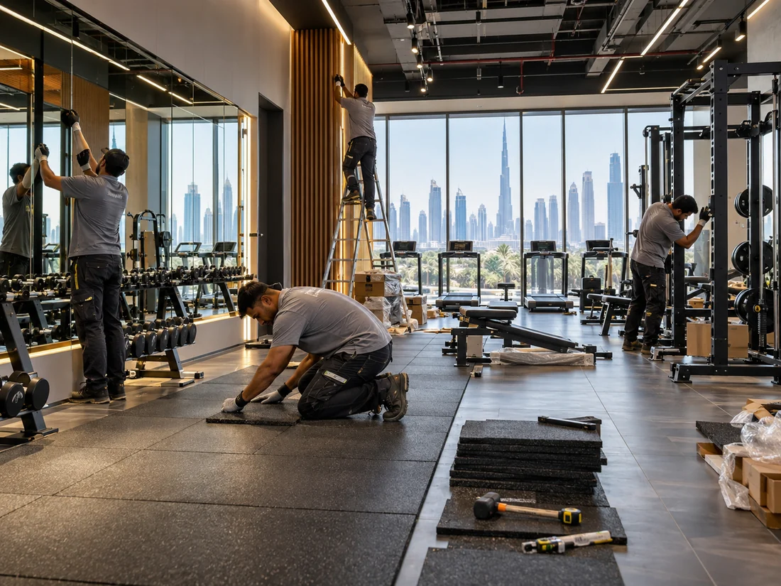 Gym renovation and equipment installation in Dubai