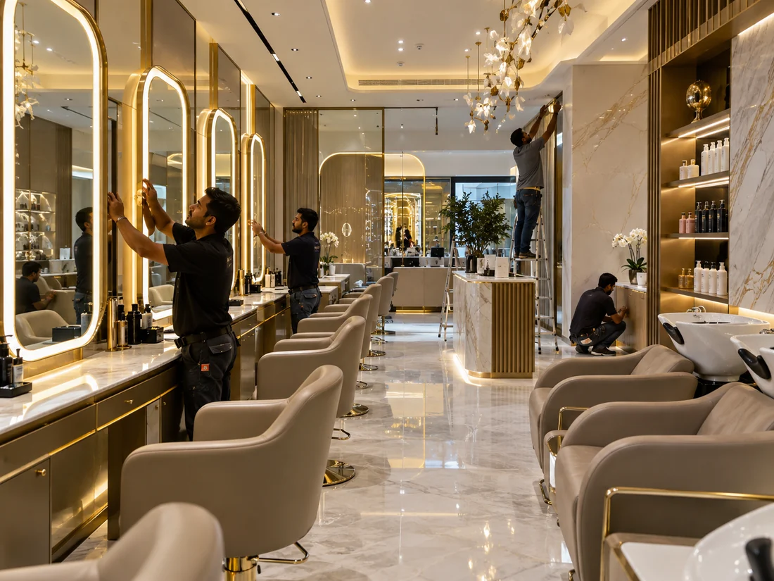 Ladies and gents saloon renovation in Dubai
