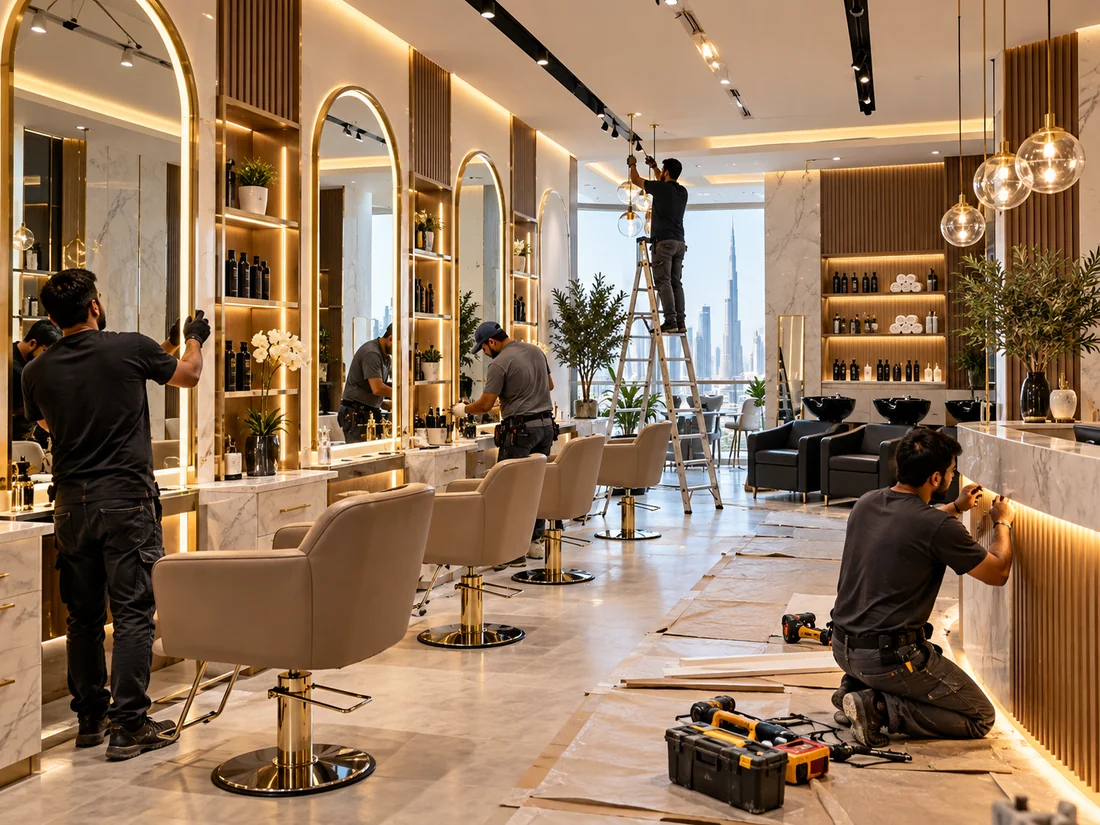 Ladies and Gents Saloon Renovation interior
