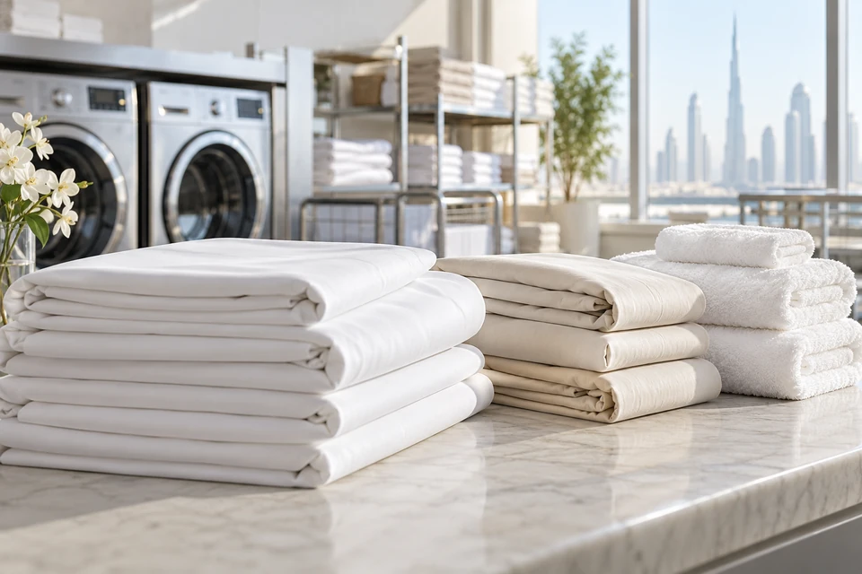 Freshly arranged household linen