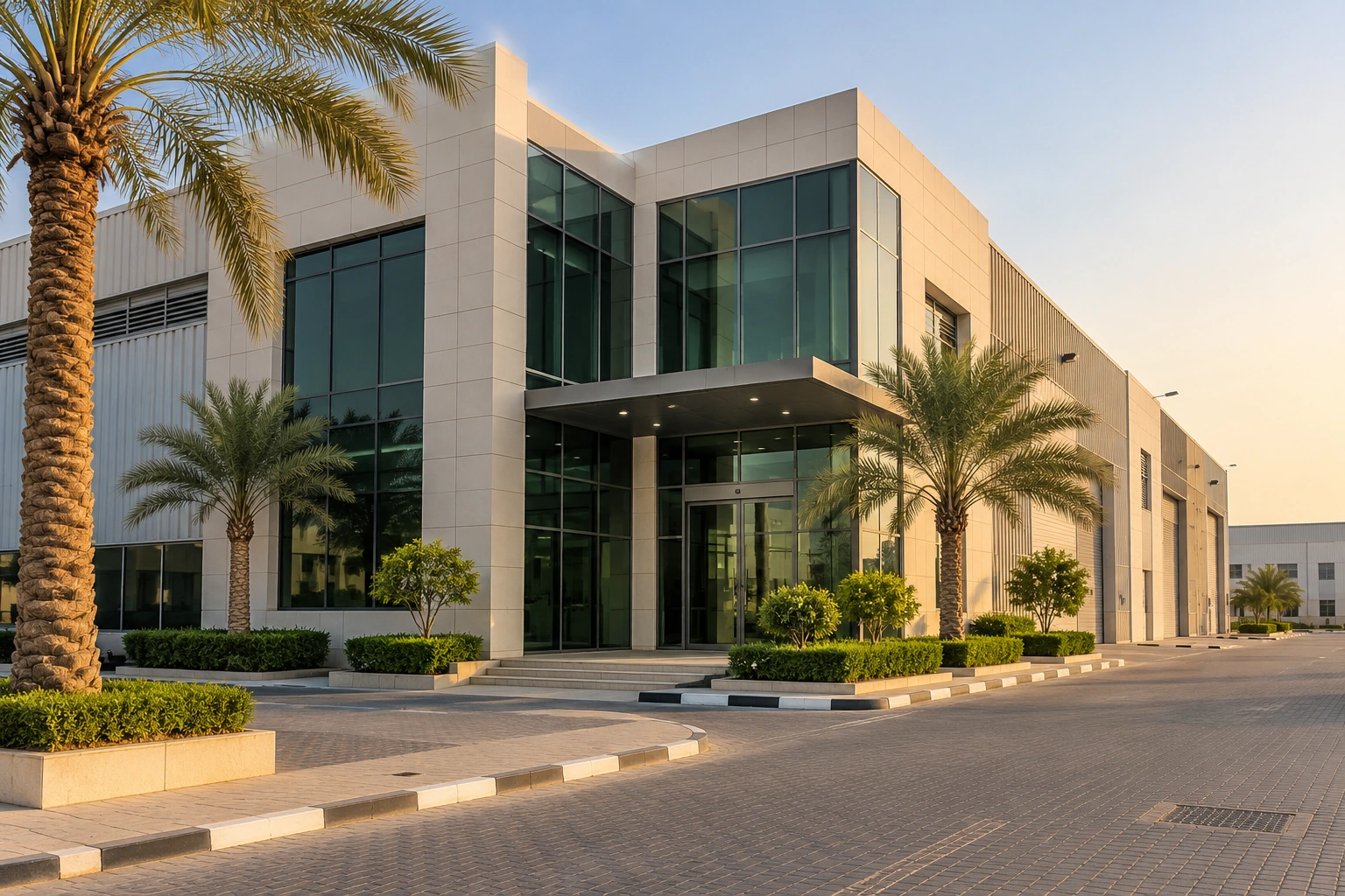 Modern commercial property in an Abu Dhabi business park