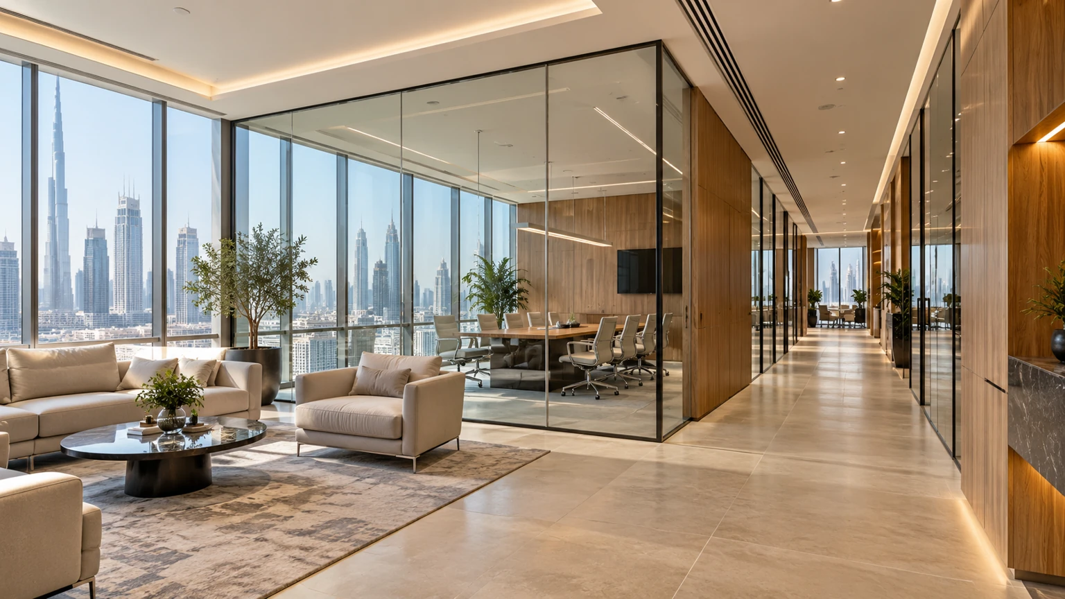 Contemporary office interior — illustrative fit-out scene