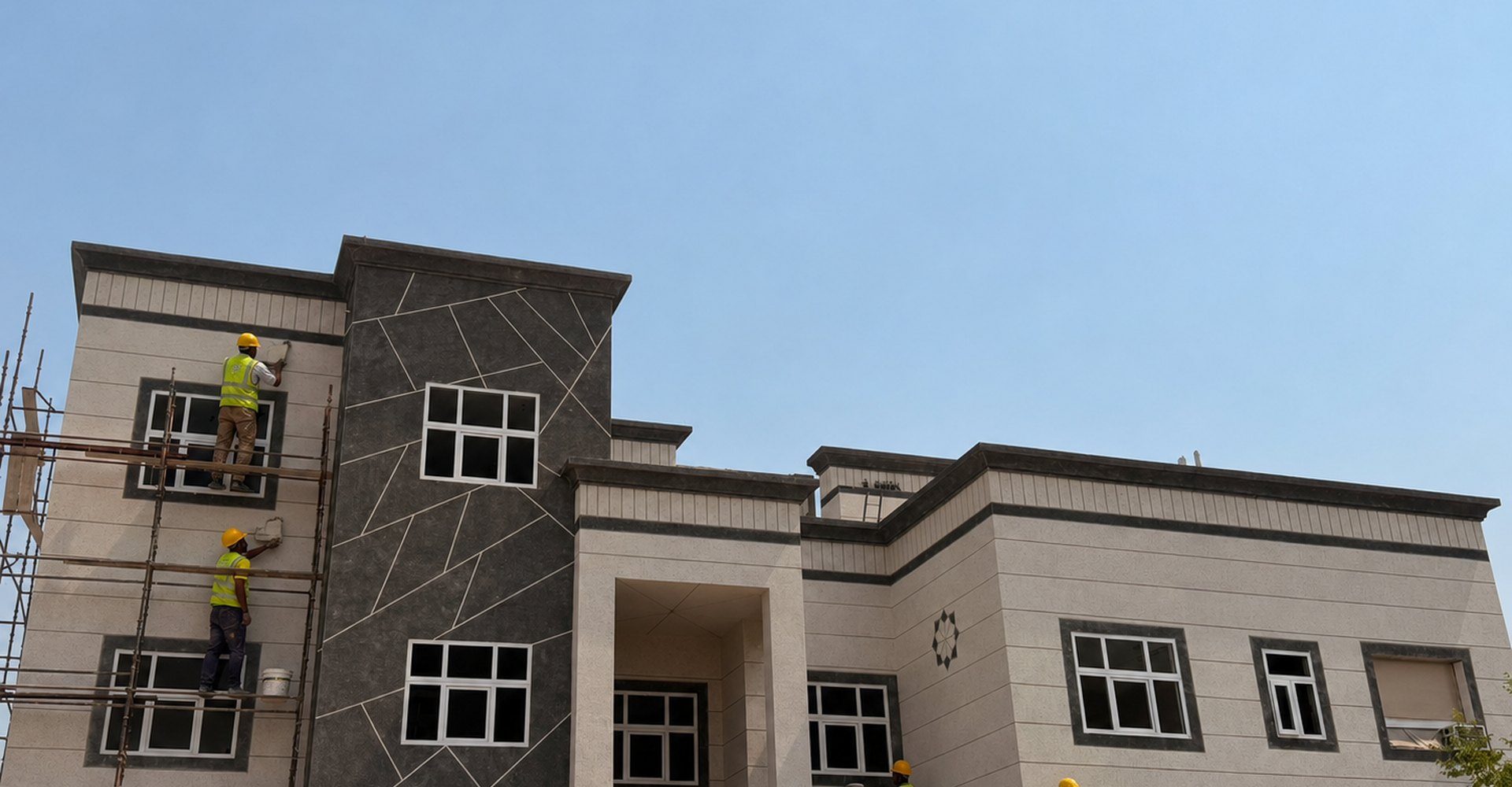 Marble chips plastering and stone surfaces by M I M Marble, Abu Dhabi