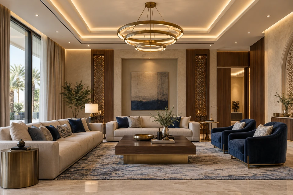 Illustrative residential lighting interior