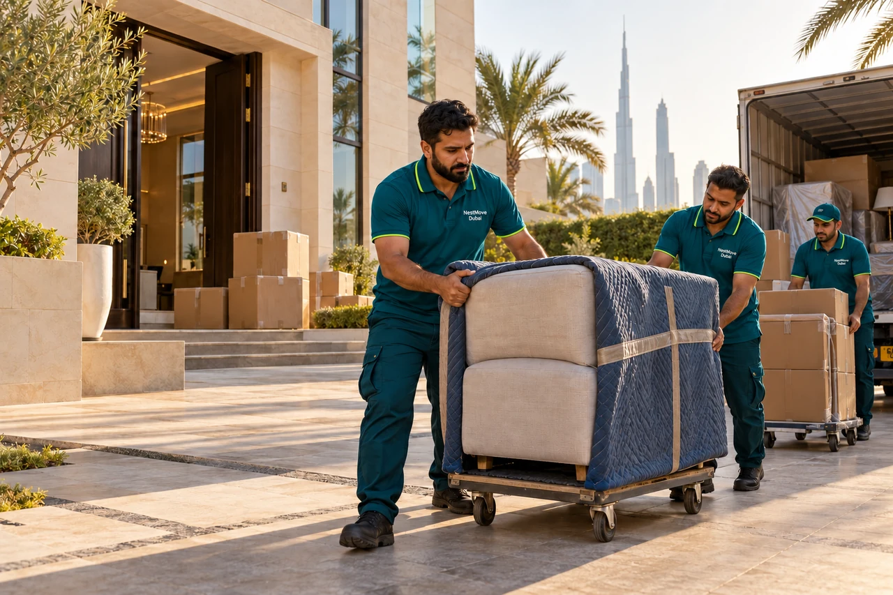 Villa moving preparations in Dubai