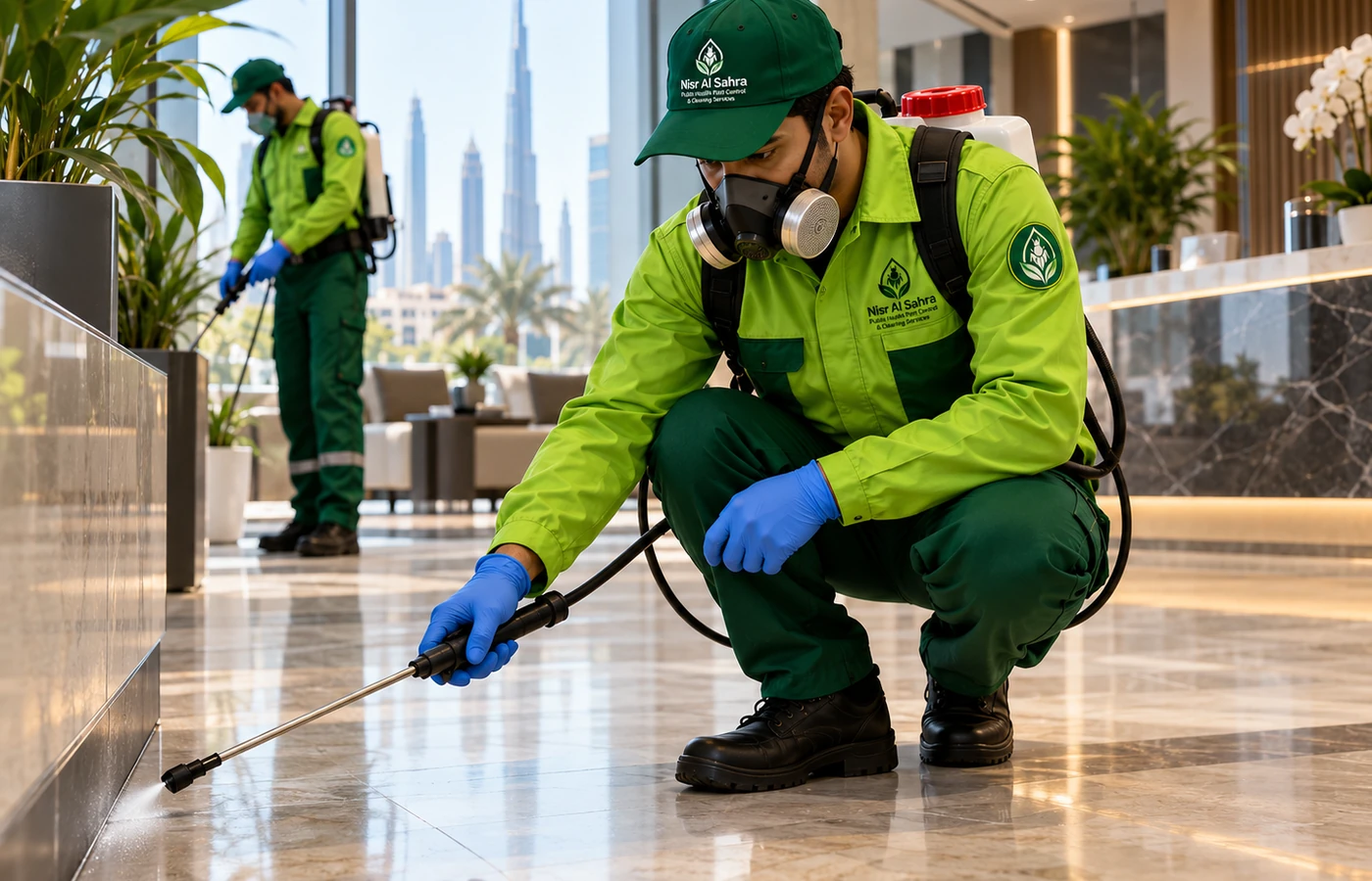 Pest control service at a villa in Dubai