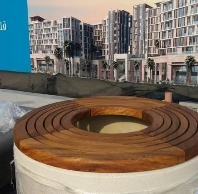Circular timber seating