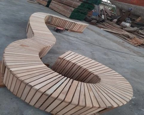 Sculpted wooden seating