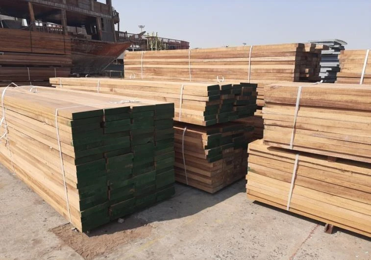 Cut timber boards