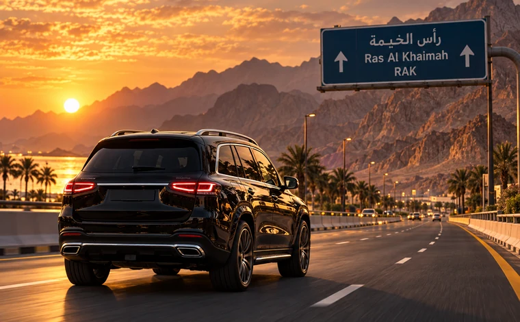 Road journey toward Ras Al Khaimah