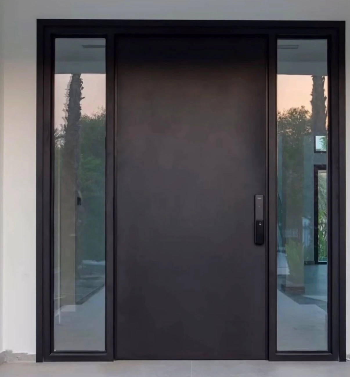 Door with glazed side panels — client project