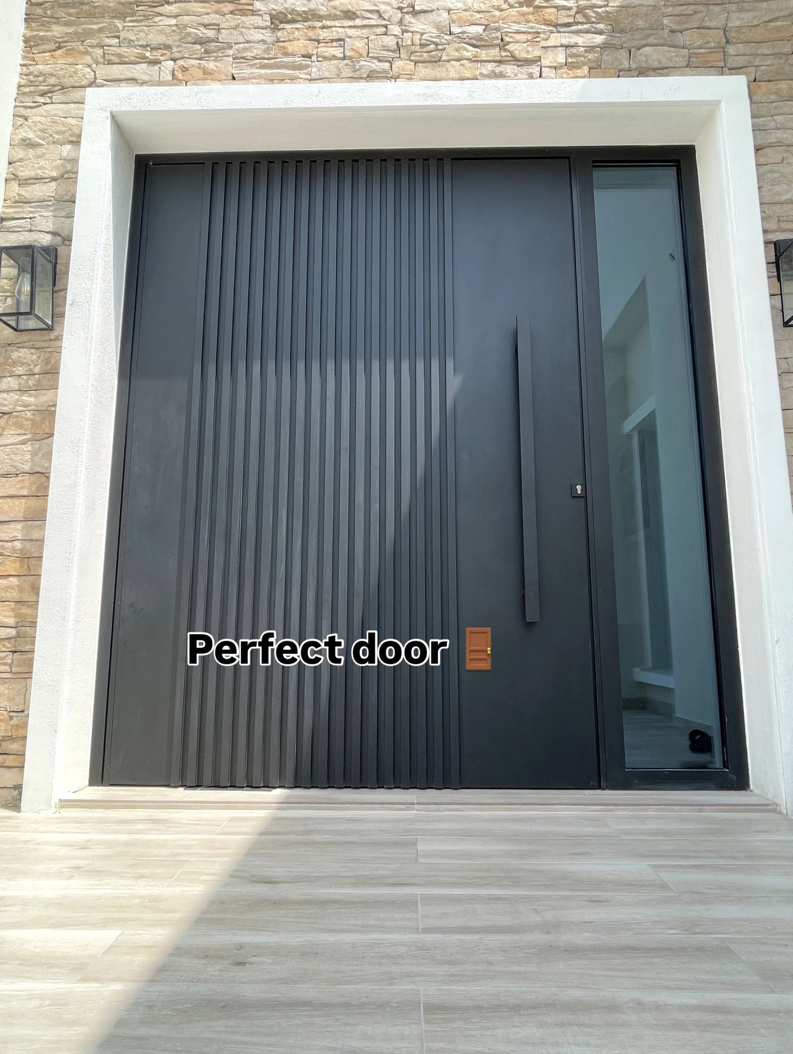 Dark aluminum entrance — client project
