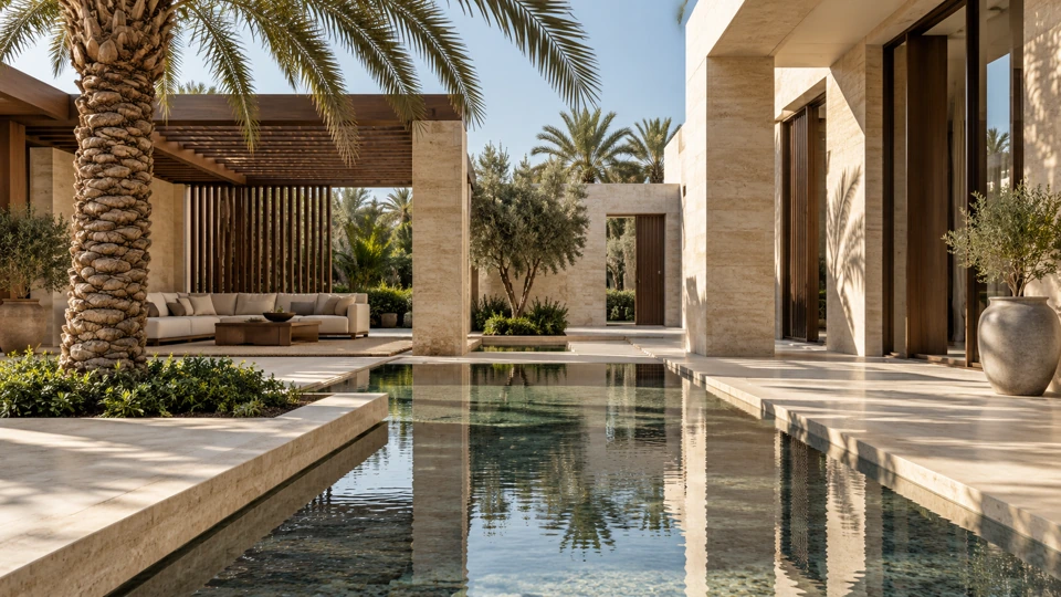 Illustrative residential courtyard