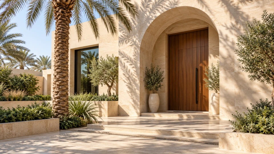 Illustrative UAE villa entrance