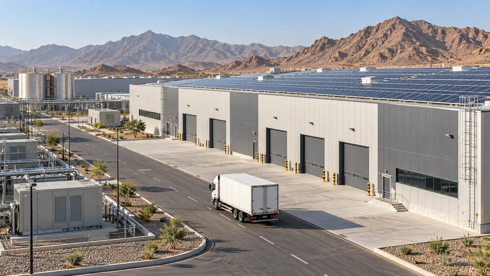 Representative Saudi Arabian construction and business scene