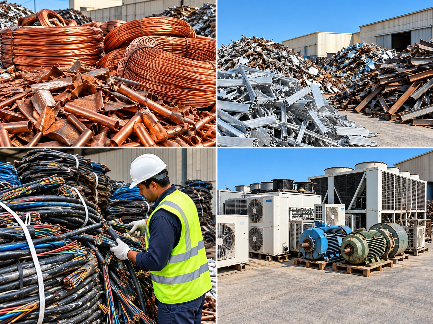 Illustrative copper, mixed metals, cabling and industrial equipment collection