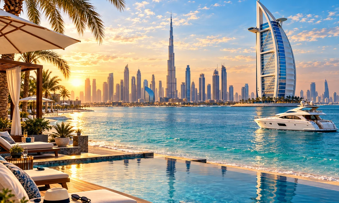 Dubai luxury travel and tourism destination scene