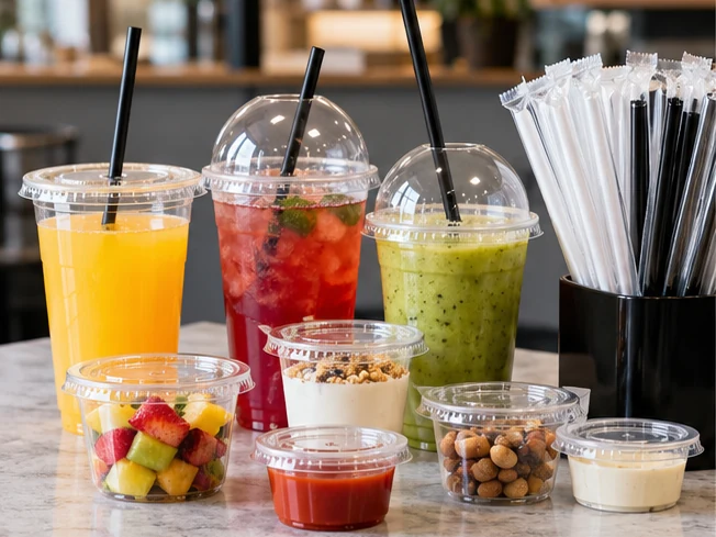 Clear Cups & Straws packaging products