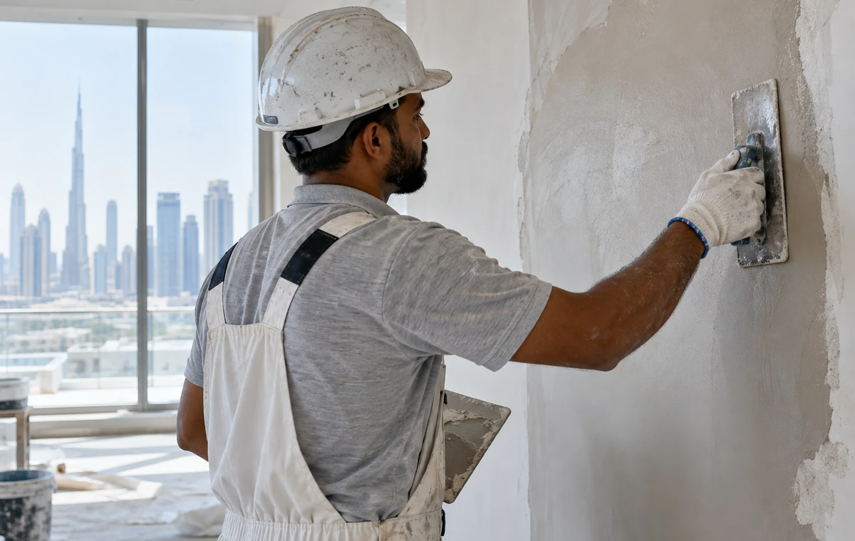Plaster Works work in a Dubai interior