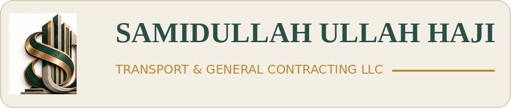 Samidullah ullah Haji Transport and General contracting LLC 3D logo