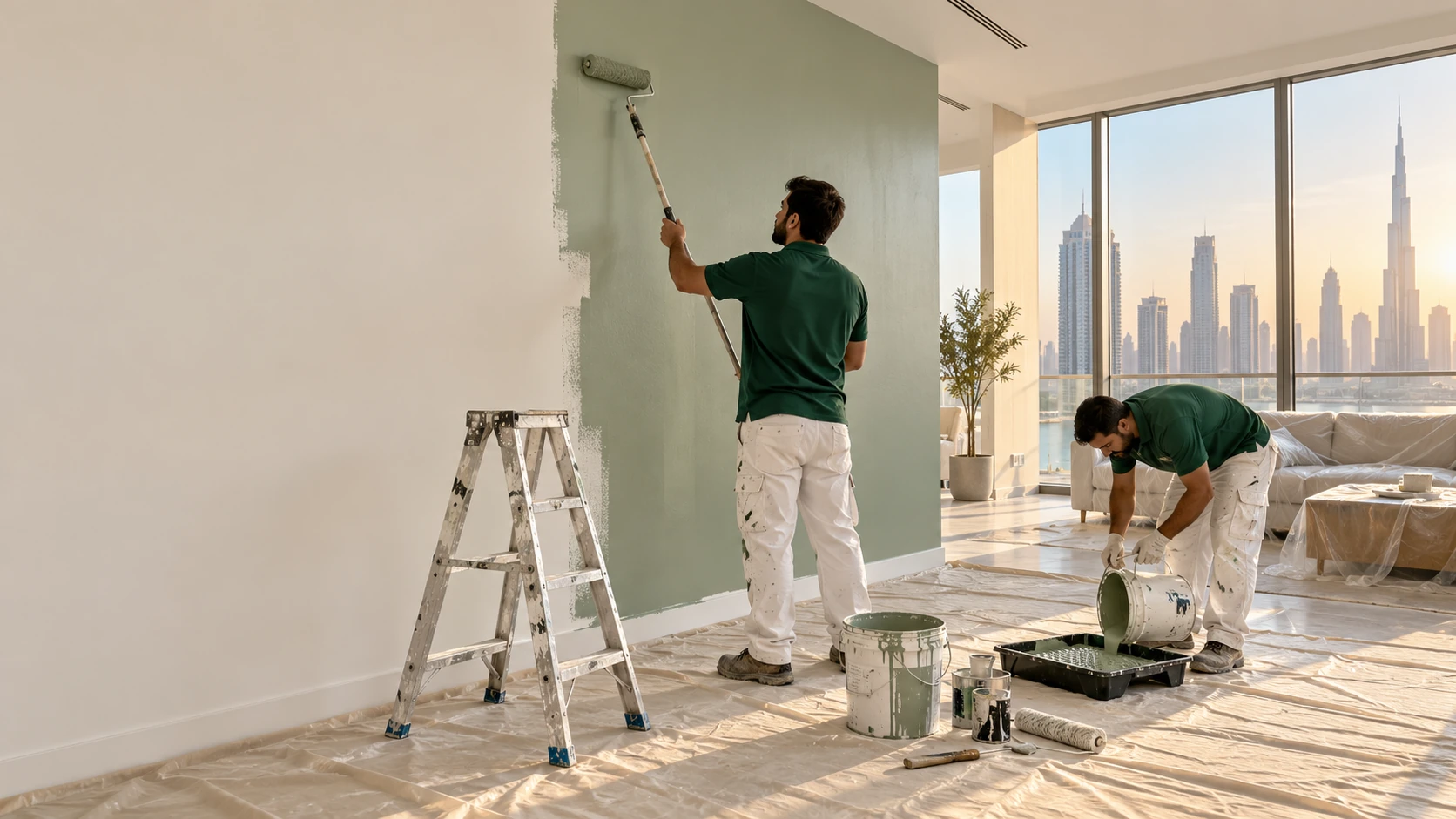 Another painting setting in Dubai