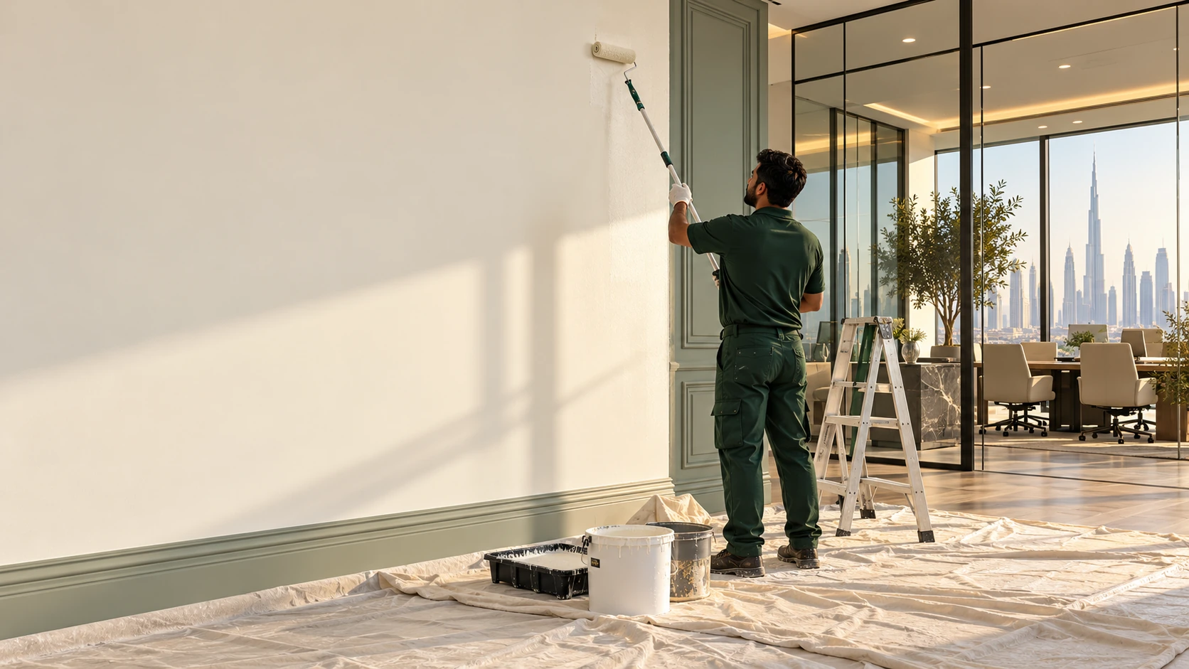 Painting work in a Dubai property