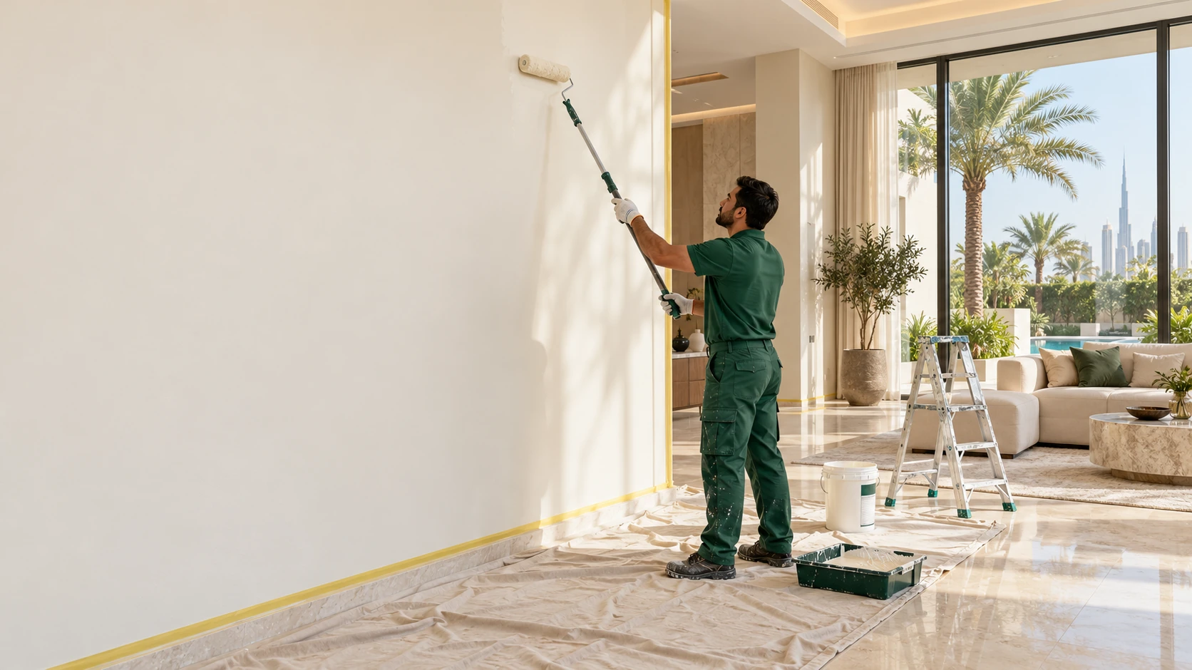 Painting work in a Dubai property