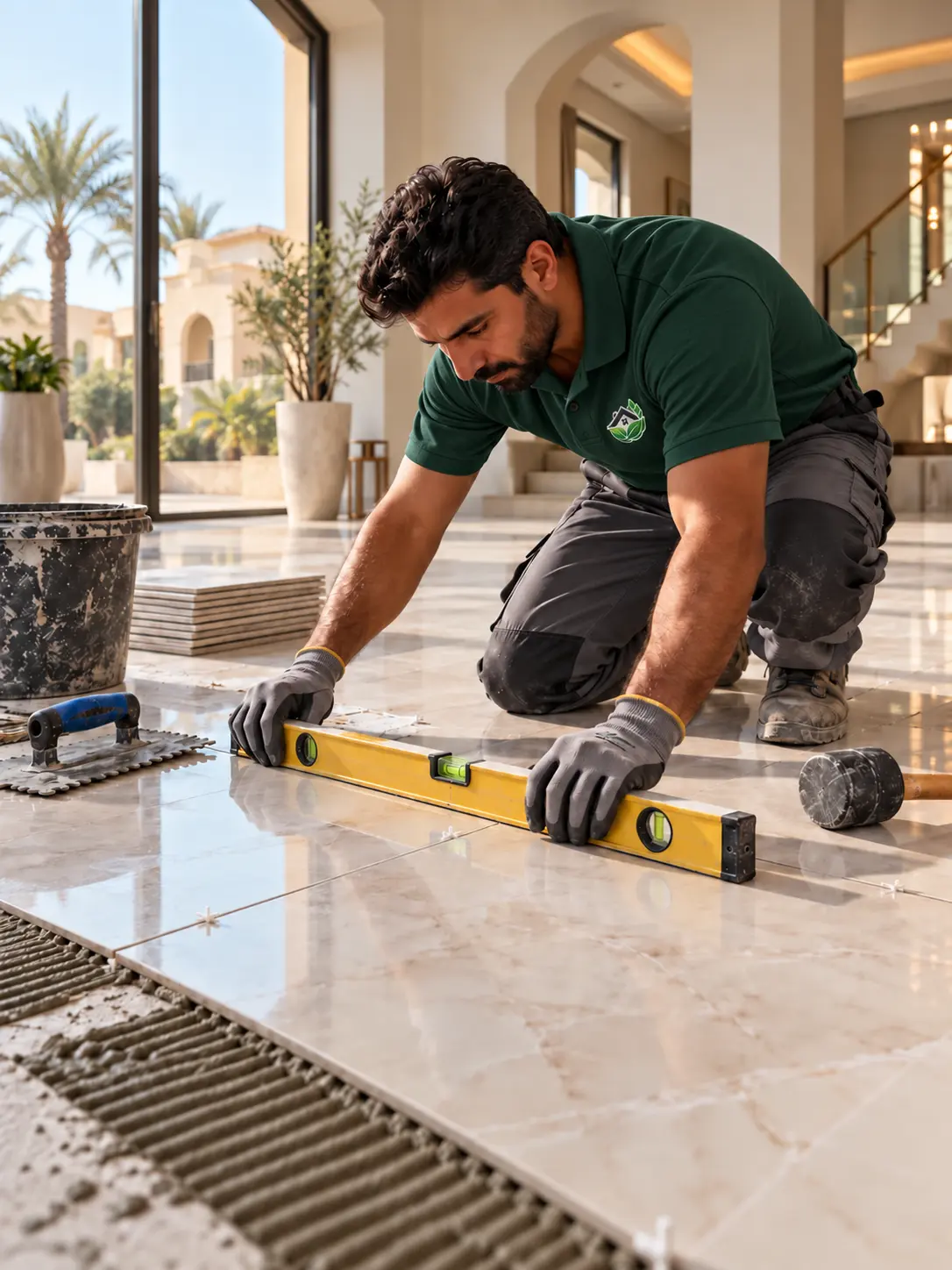Tiling & Carpentry illustration
