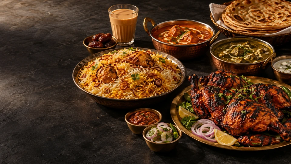 Illustrative desi meal