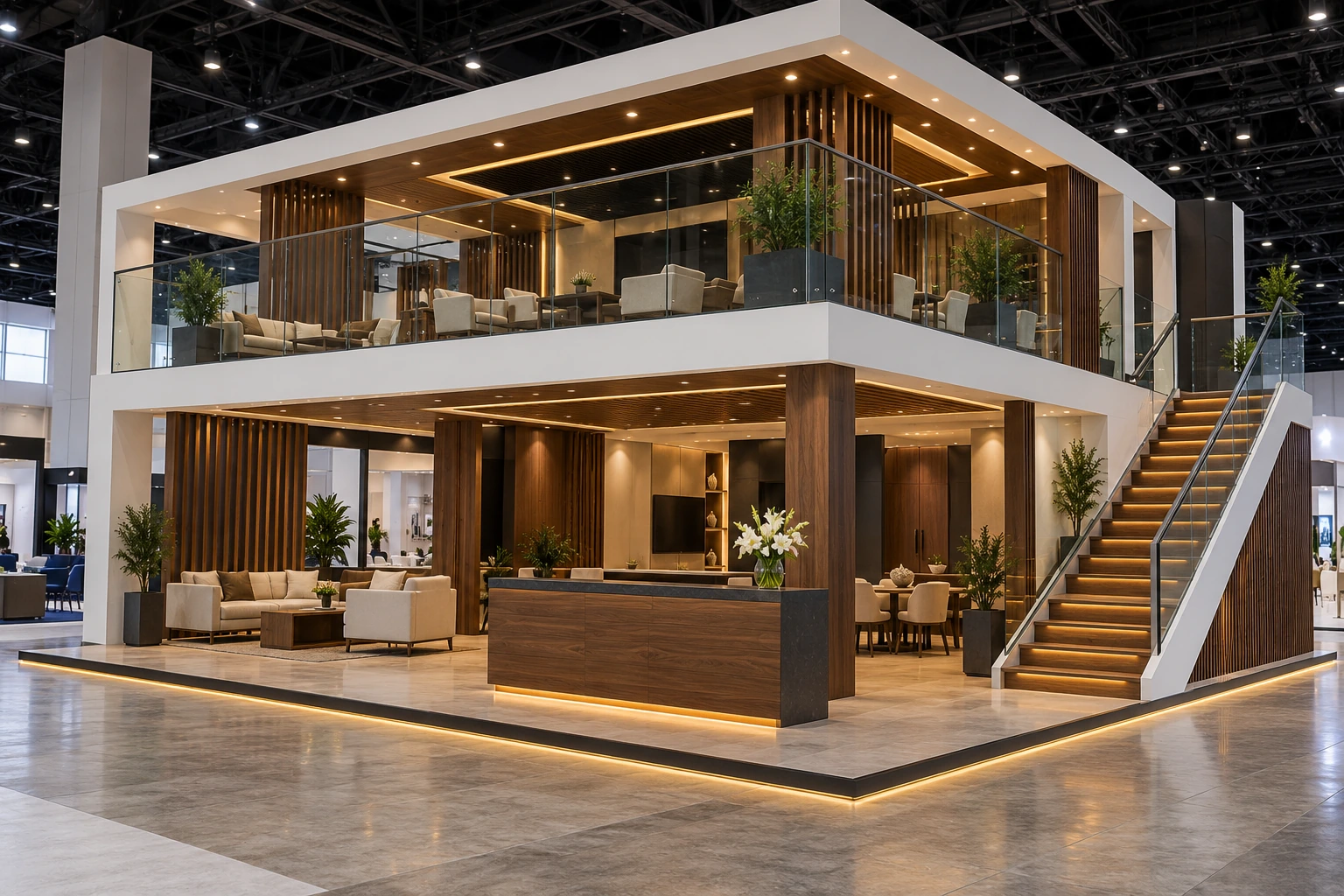 Double decker stand — illustrative architectural image