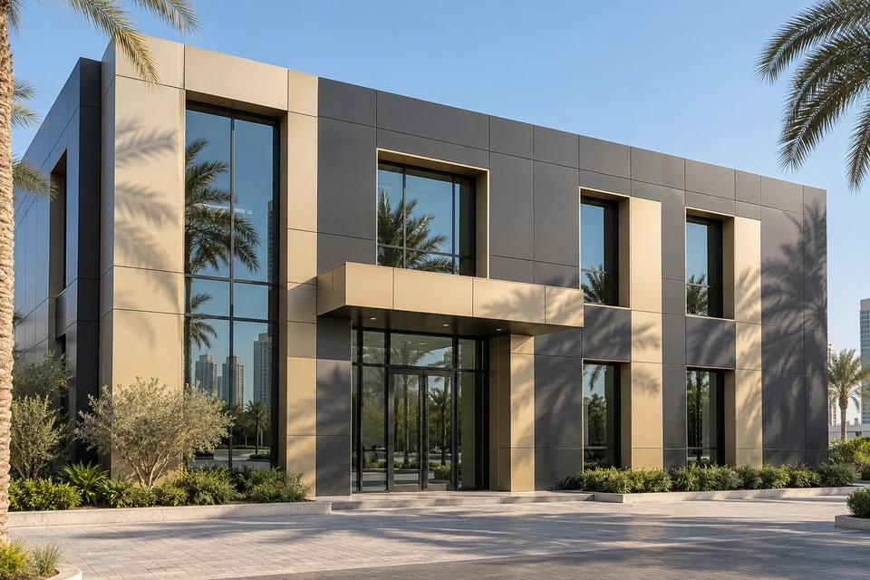 Architectural detail for ACP & Wall Cladding Works in Dubai