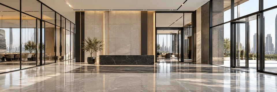 Glass and aluminium architectural detail