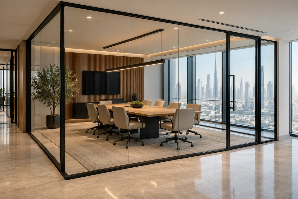 Glass & aluminum work — illustrative service photograph