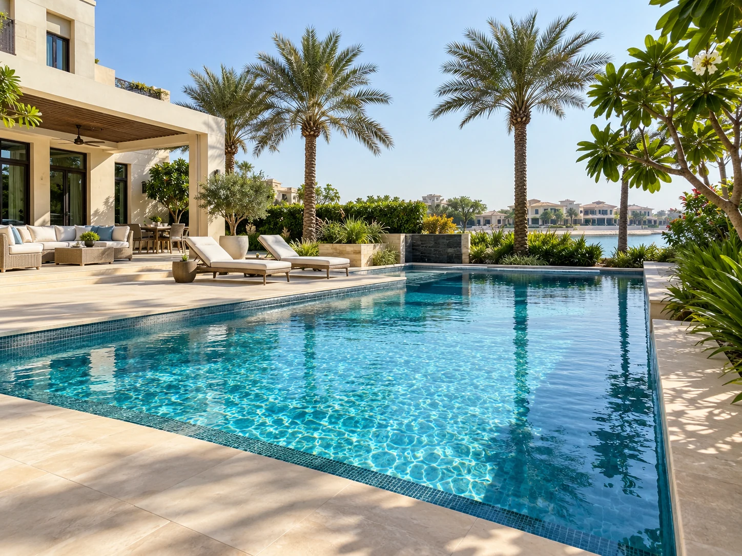 Completed luxury swimming pool project