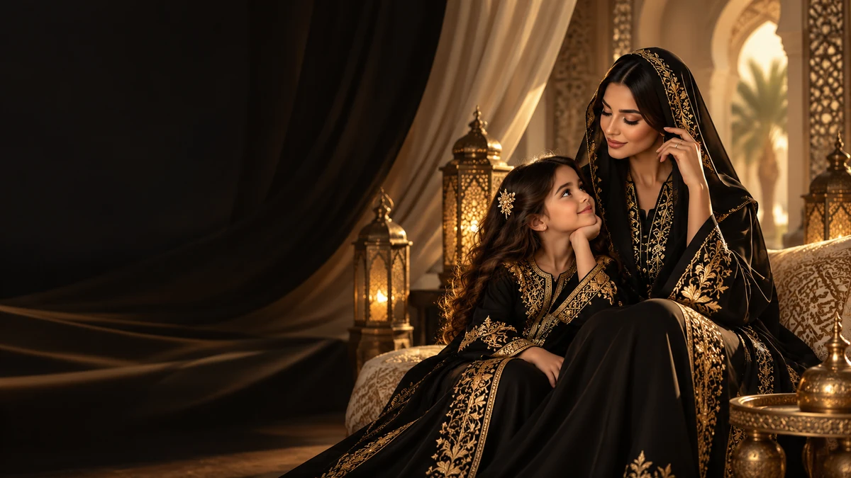 Illustrative SULAF mother-and-daughter fashion campaign